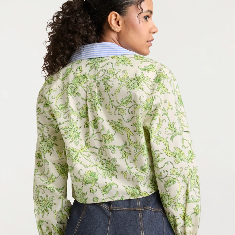Cinq a Sept Ivy Paisley Poplin Mariana Top - Picture 4 of 9